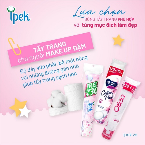 Lựa chọn bông tẩy trang phù hợp với từng mục đích làm đẹp