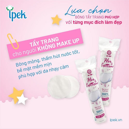 Lựa chọn bông tẩy trang phù hợp với từng mục đích làm đẹp 2